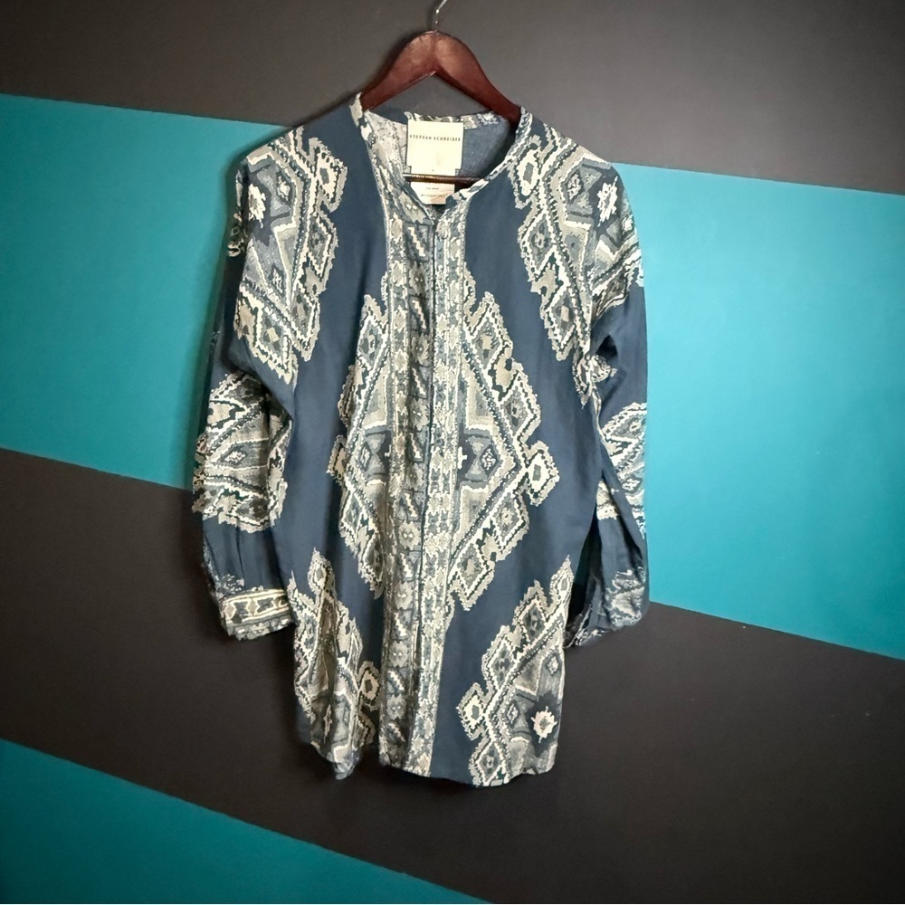 Blue Patterned Women's Tunic